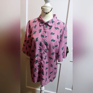 Cactus Button Down Blouse